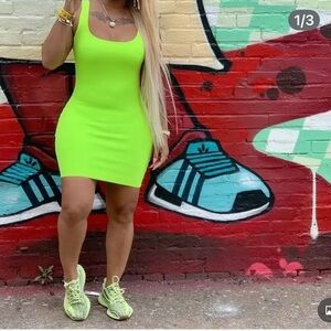 Neon Green Bodycon Dress
